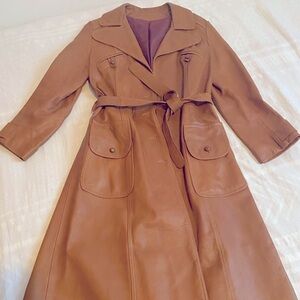 Ladies vintage leather coat